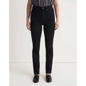 Madewell Petite Stovepipe Jeans Size 26P High Rise‎ Black Rinse Wash